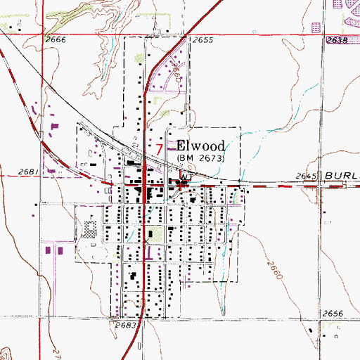 Topographic Map of Elwood Rescue Unit, NE