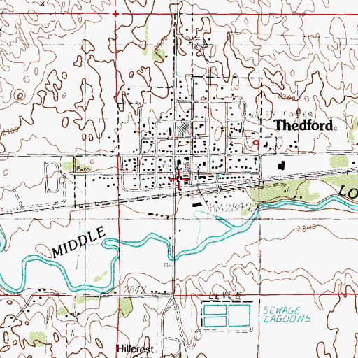 Topographic Map of Thedford Volunteer Rescue Squad, NE