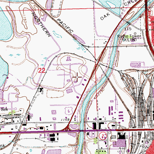 Topographic Map of American Red Cross Lancaster County Chapter, NE