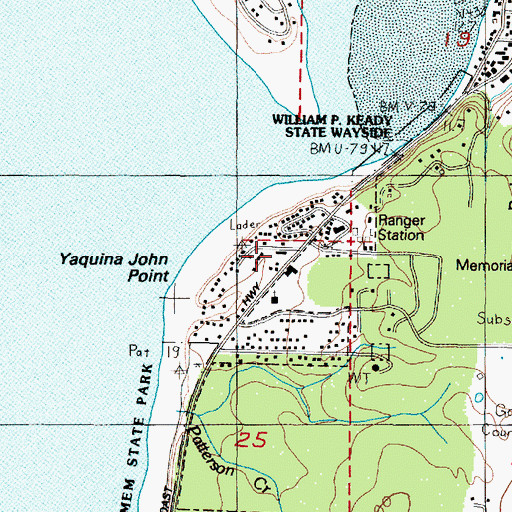 Topographic Map of Yachats Rural Fire Protection District North Station, OR