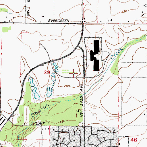 Topographic Map of Metro West Ambulance Service, OR