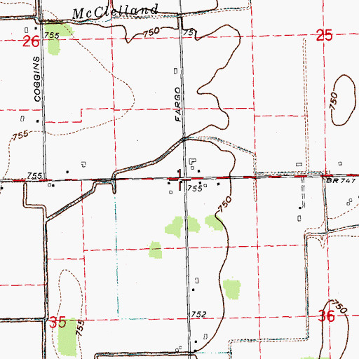Topographic Map of Country Hill Pines Mobile Home Park, MI