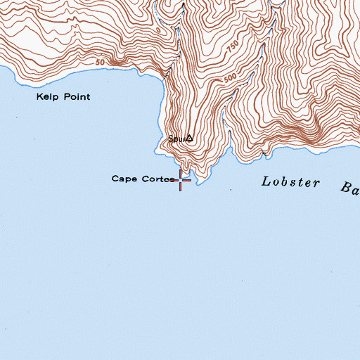 Topographic Map of Cape Cortes, CA
