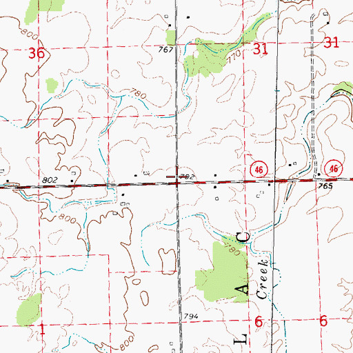 Topographic Map of Carsonville-Port Sanilac High School, MI