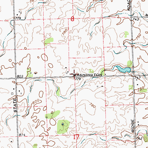 Topographic Map of Hubbell Cemetery (historical), MI