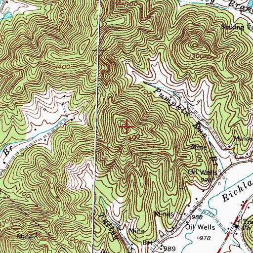 Topographic Map of Beech Hill, KY