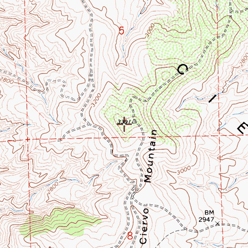 Topographic Map of Ciervo Hills, CA