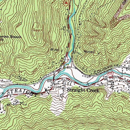 Topographic Map of Elliots Ford, KY