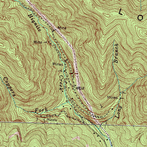 Topographic Map of Hignite Railroad Station (historical), KY