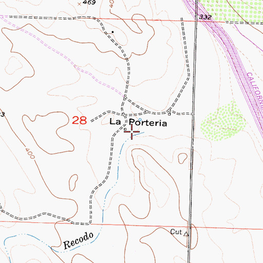 Topographic Map of La Portera, CA