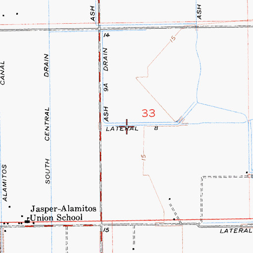 Topographic Map of Lateral Eight, CA