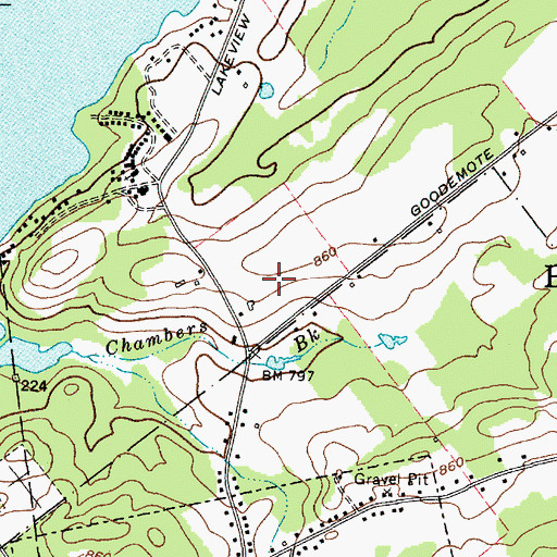 Topographic Map of Springers Farm, NY