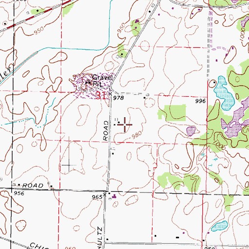 Topographic Map of Clairman Farm, IL
