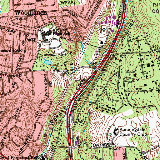 Topographic Map of Greenburgh Town Park, NY