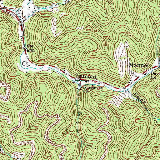 Topographic Map of Davidson School (historical), KY