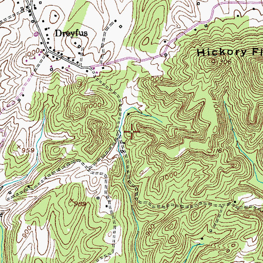 Topographic Map of Red Lick Sulphur Spring, KY
