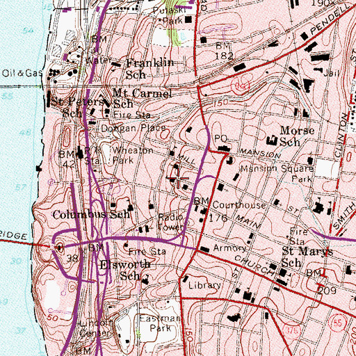 Topographic Map of Vassar Institute (historical), NY