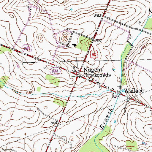 Topographic Map of Lees Tavern (historical), KY