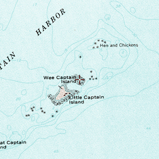 Topographic Map of Wee Captain Island, CT