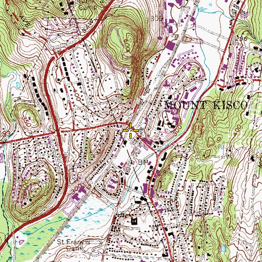 Topographic Map of Kirby Plaza, NY