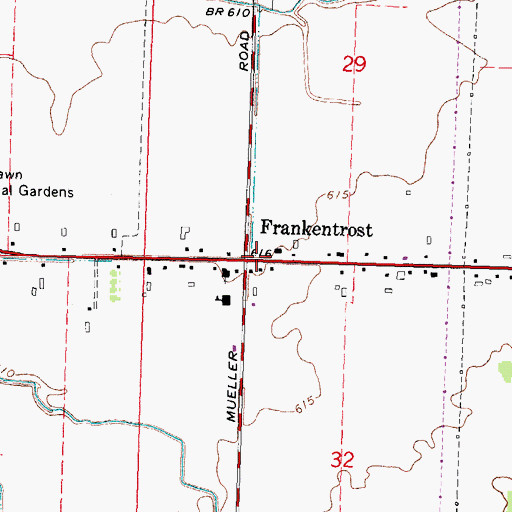 Topographic Map of Trostville Post Office (historical), MI