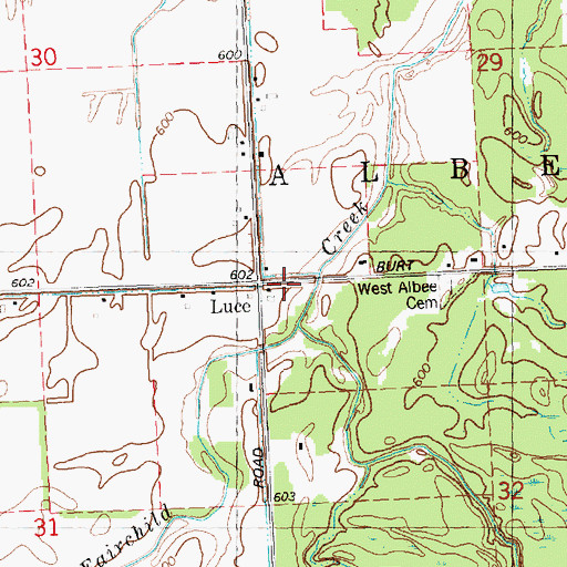 Topographic Map of Luce Post Office (historical), MI
