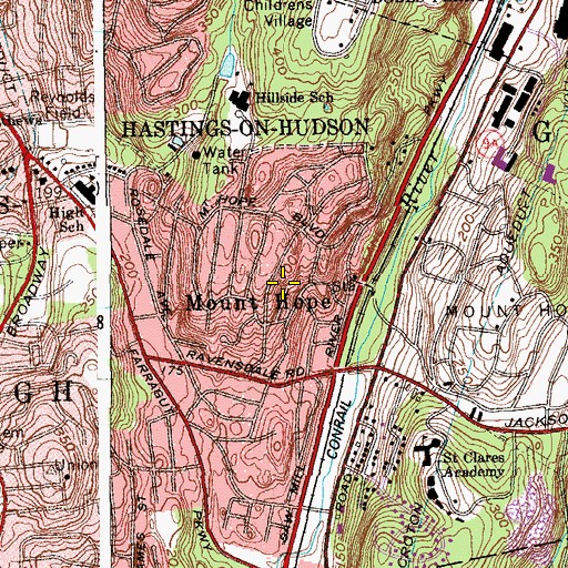 Topographic Map of Lefurgy Park, NY