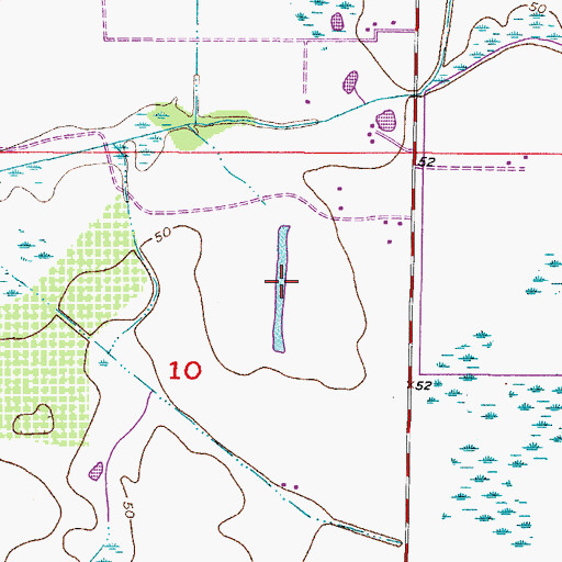 Topographic Map of Hog Bay Lake, FL