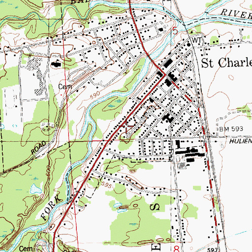 Topographic Map of Saint Charles Family Practice, MI