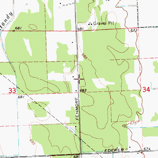 Topographic Map of Lake of Dreams Campground, MI