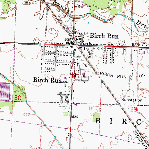 Topographic Map of Christ Lutheran Church, MI