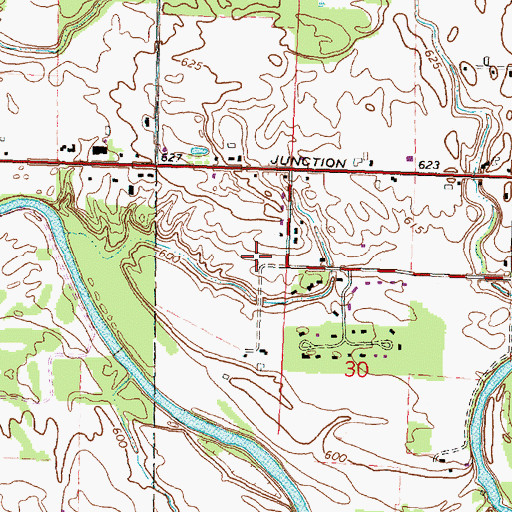 Topographic Map of Campau Family Cemetery, MI