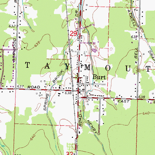Topographic Map of Wellington R Burt Historical Marker, MI