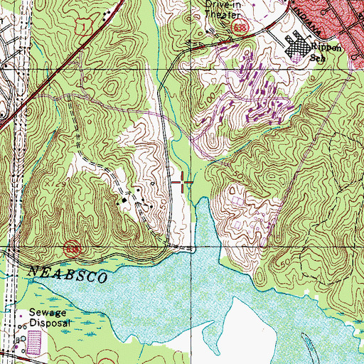 Topographic Map of Rippon Landing Park, VA