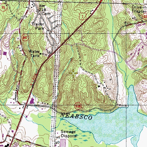Topographic Map of Rippon Landing Apartments, VA