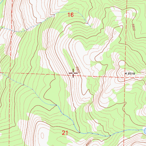 Topographic Map of Yosemite National Park, CA