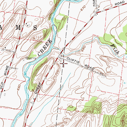 Topographic Map of Porterdale Farms, NY