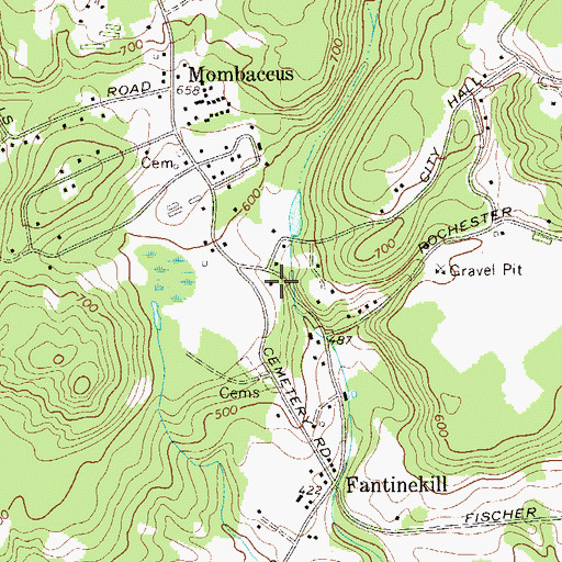 Topographic Map of Sugarbrook Maple Farm, NY