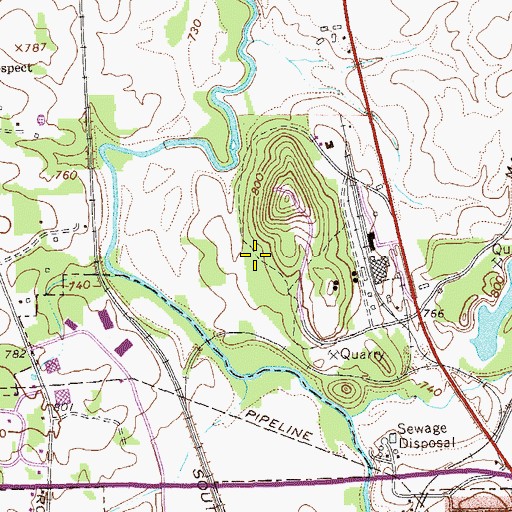 Topographic Map of Rockmart Quarry, GA