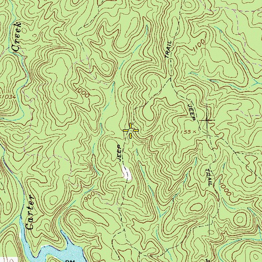 Topographic Map of Bartow County Quarry, GA