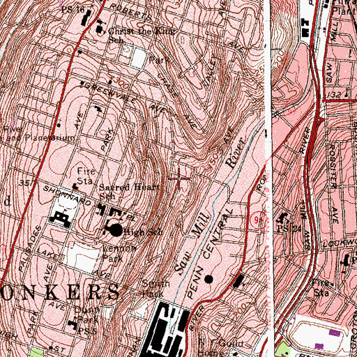 Topographic Map of Rubeo-Cieslinski Memorial Park, NY