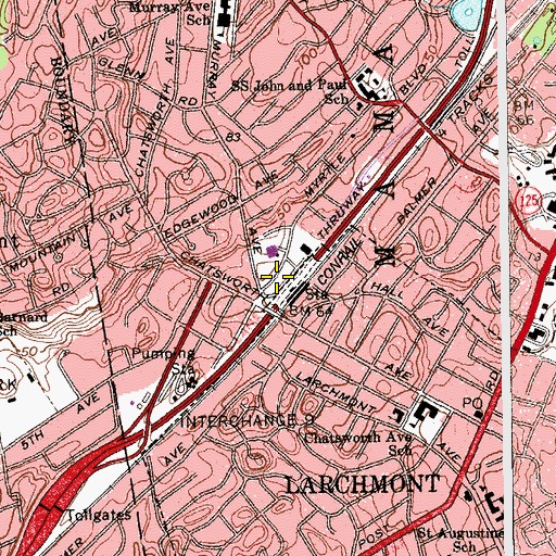 Topographic Map of Station Park Plaza, NY