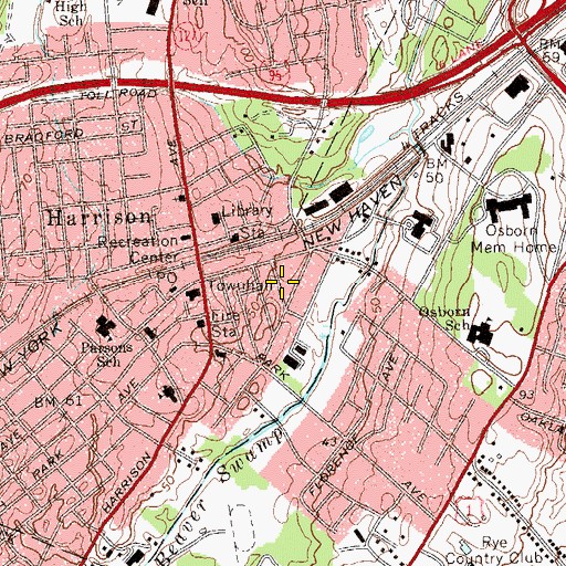 Topographic Map of Wilding Park, NY