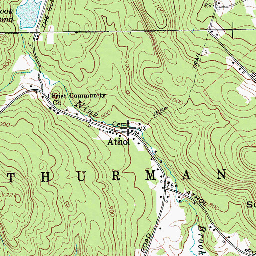 Topographic Map of Pendell Cemetery, NY