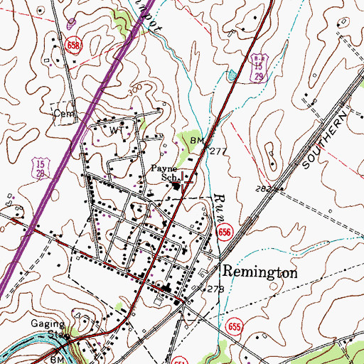 Topographic Map of Crossroads Community Church, VA