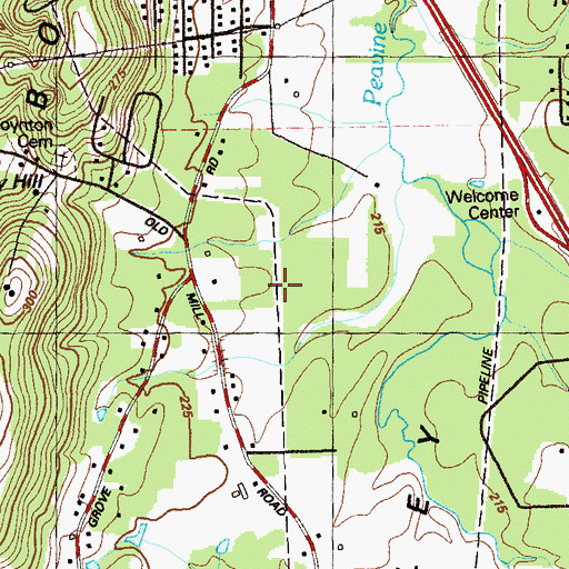 Topographic Map of Old Mill Trace, GA