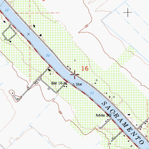 Topographic Map of Talmadge Landing, CA