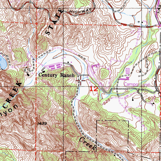 Topographic Map of Las Virgenes Creek, CA