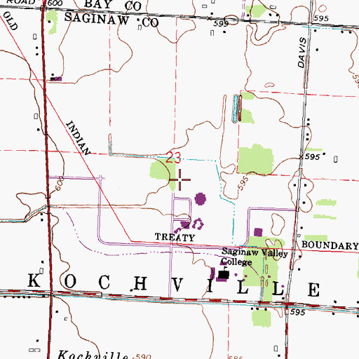 Topographic Map of Owsley Grove, MI