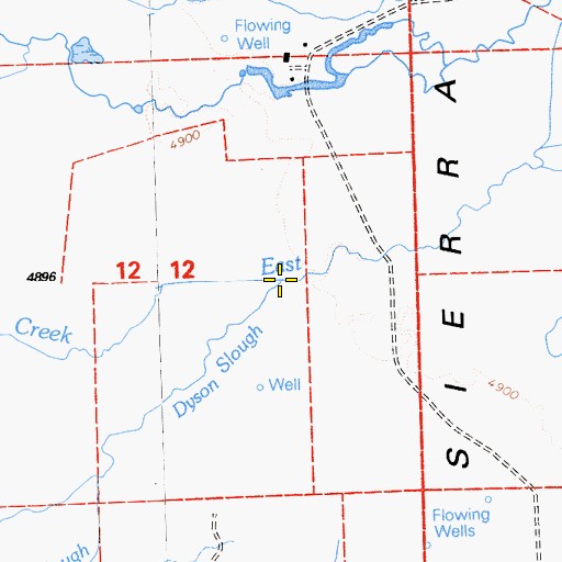 Topographic Map of Dyson Slough, CA